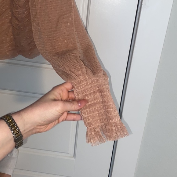 Nude crop top with ruche detail size L - Picture 3 of 6